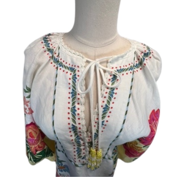 NWOT FARM Rio - Bloom Garden Linen Maxi Dress (S) - Picture 8 of 9